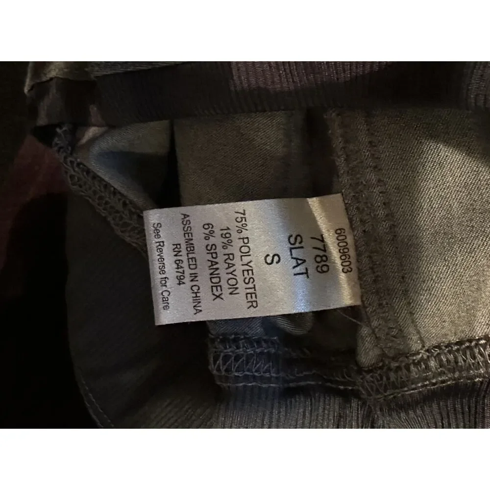 Med Couture Scrub Pants Dark Grey / Slate Size Small with Pockets Elastic Waist - Picture 3 of 9